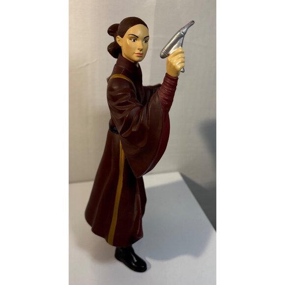 Star Wars Action Figure Queen Amidala 8.5" Tall Brown Robe & Blaster LucasFilm - Picture 2 of 7